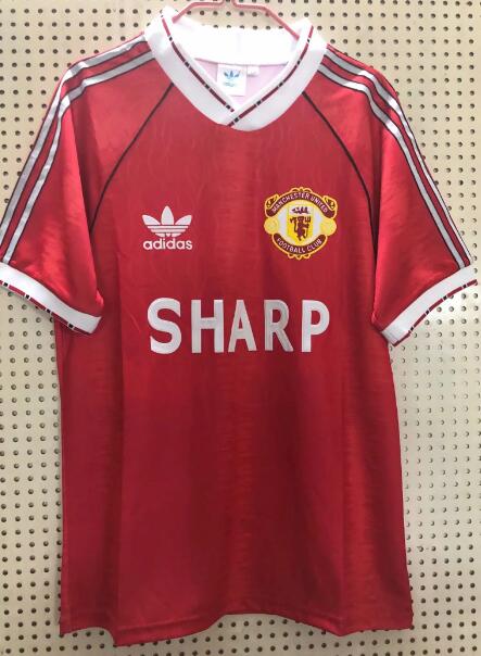 1990-92 Manchester United Retro Home Kit Soccer Jersey